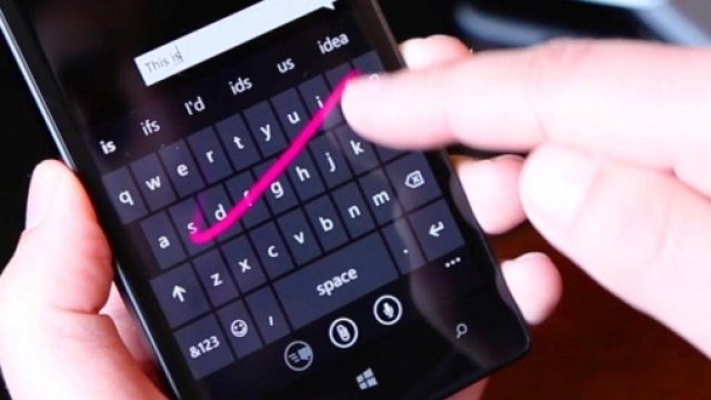 Tastiera Word Flow di Windows Phone.