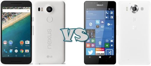 LG Nexus 5X vs Microsoft Lumia 950