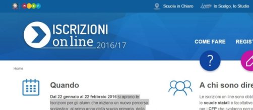 come effettuare le iscrizioni online