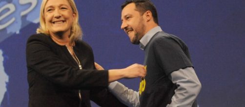 Marine Le Pen e Matteo Salvini.