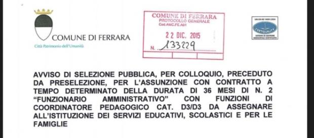 Selezione pubblica ambito educativo e pedagogico Selezione pubblica ambito educativo e pedagogico