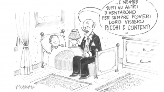 "I ricchi e i poveri" in un disegno di Vito Zocco