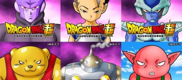 Hit, Cabba, Frost, Botamo, Magetta, Monaka. Hit, Cabba, Frost, Botamo, Magetta, Monaka.