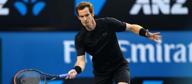 Andy Murray disputando el partido de tercera ronda Andy Murray disputando el partido de tercera ronda