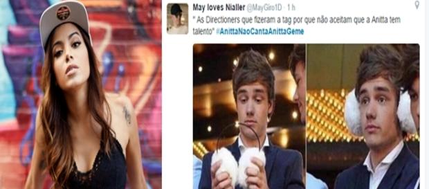 Fãs de Anitta e One Direction brigam no Twitter Fãs de Anitta e One Direction brigam no Twitter