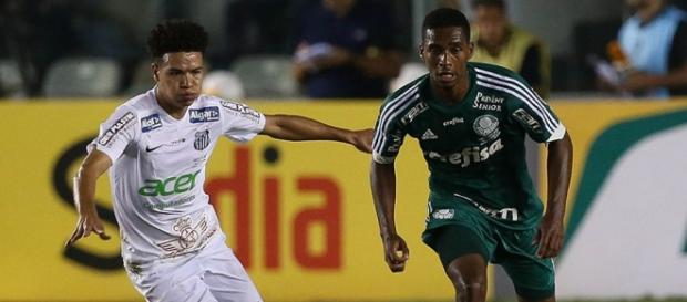 Volante Matheus Sales na final contra Santos Volante Matheus Sales na final contra Santos