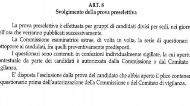 Concorso polizia 2016, prova preselettiva