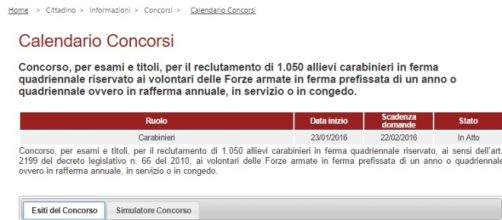 Concorso Carabinieri 2016, le info utili