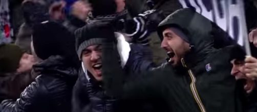 Festa dei tifosi della Juventus dopo un gol