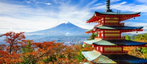 Foto panoramica del Monte Fuji in Giappone