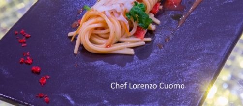 Piatto realizzato dallo chef Lorenzo Cuomo