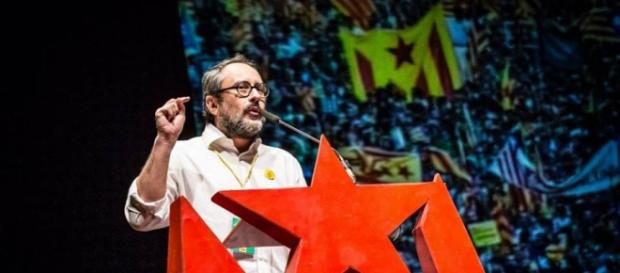 Antonio Baños, actual líder de la CUP, en un mítin Antonio Baños, actual líder de la CUP, en un mítin