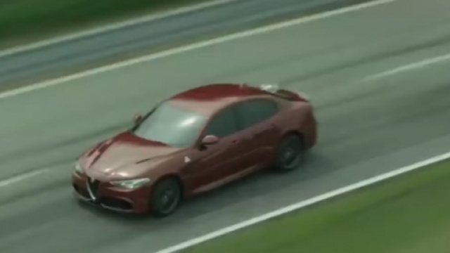 Foto tratta dal nuovo video della Giulia QV