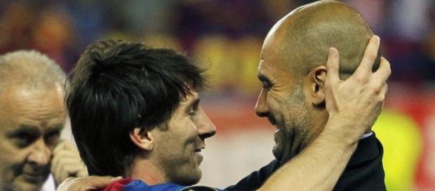 Leo Messi y Guardiola, juntos en el FC Barcelona Leo Messi y Guardiola, juntos en el FC Barcelona