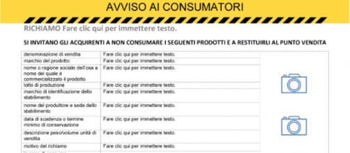 Avviso ai consumatori 2016: alimenti, farmaci