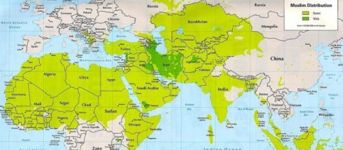 La distribuzione dei mussulmani nel mondo