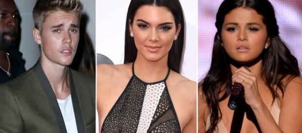 Justin Bieber, Kendall Jenner e Selena Gomez Justin Bieber, Kendall Jenner e Selena Gomez