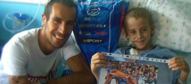 Rafa con Emilio Martín, campeón de Duatlón. Rafa con Emilio Martín, campeón de Duatlón.