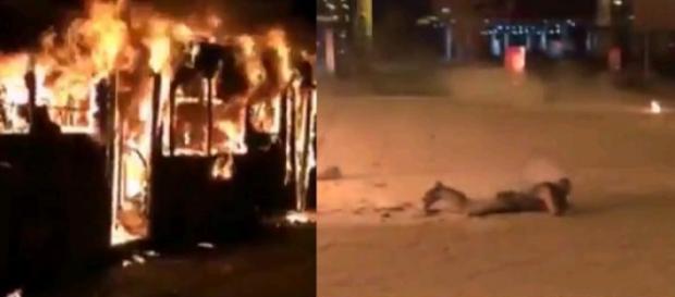 Un autobuz a luat foc. 14 oameni au murit Un autobuz a luat foc. 14 oameni au murit