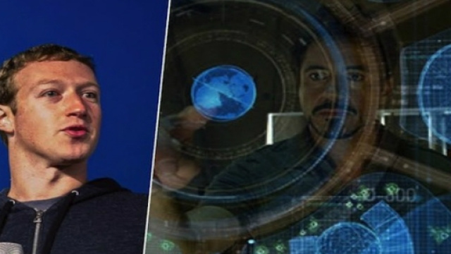 A sinistra Zuckerberg, a destra J.A.R.V.I.S.