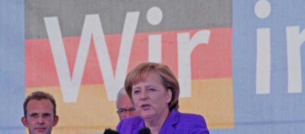 Angela Merkel sagt Wir schaffen das. Angela Merkel sagt Wir schaffen das.