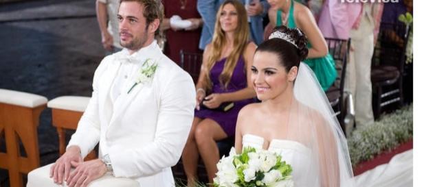Maite Perroni e William Levy se casando na novela Maite Perroni e William Levy se casando na novela