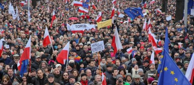 Manifestacja w grudniu 2015 roku Manifestacja w grudniu 2015 roku