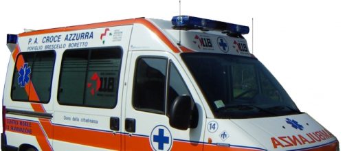 La donna è stata trasportata in ospedale