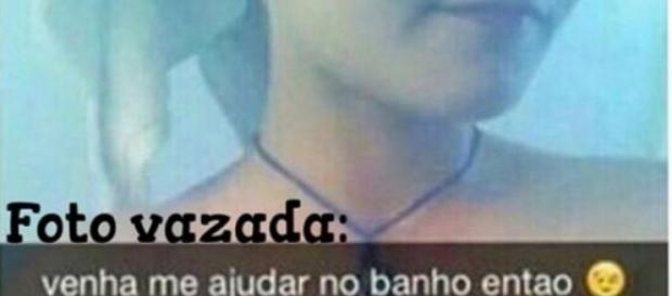 Larissa repudiou a foto falsa divulgada Larissa repudiou a foto falsa divulgada