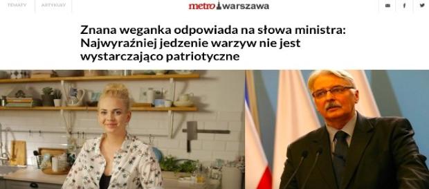 Minister W. Waszczykowski o wegetarianach Minister W. Waszczykowski o wegetarianach