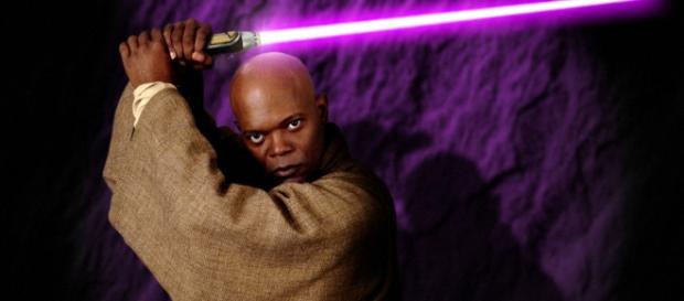Samuel L. Jackson como Mace Windu Samuel L. Jackson como Mace Windu