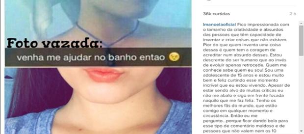 Larissa Manoela fala sobre suposto 'nude' Larissa Manoela fala sobre suposto 'nude'