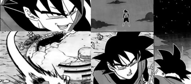 Black Goku durante la masacre kaioshin Black Goku durante la masacre kaioshin