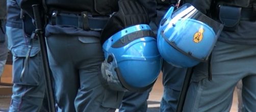 Manifestazione della Polizia organizzata per il 12 ottobre a Montecitorio.