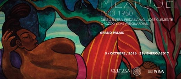 Cartel exhibición “México 1900-1950 Diego Rivera, Frida Kahlo, José Clemente Orozco y las vanguardias”, Cartel exhibición “México 1900-1950 Diego Rivera, Frida Kahlo, José Clemente Orozco y las vanguardias”,