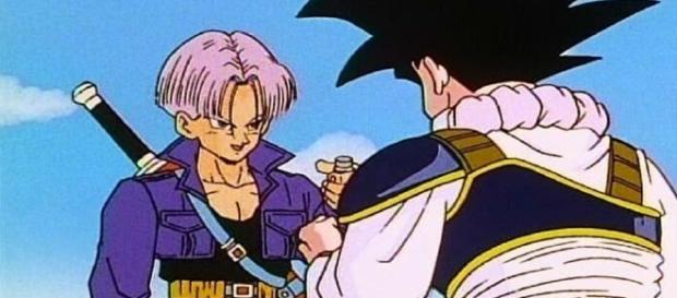 TRUNKS DEL FUTURO AYUDANDO A GOKU TRUNKS DEL FUTURO AYUDANDO A GOKU