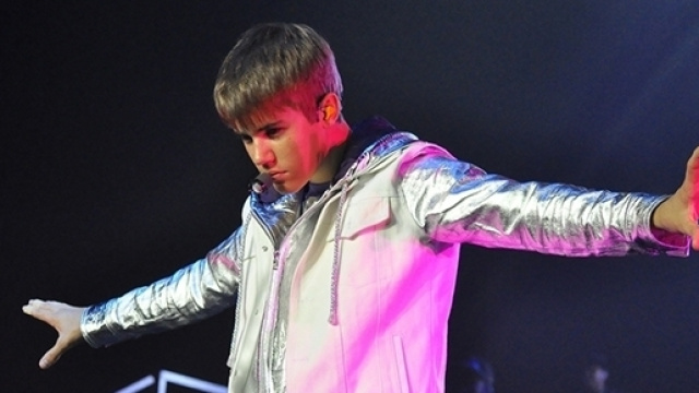 Justin Bieber durante un live del 2011