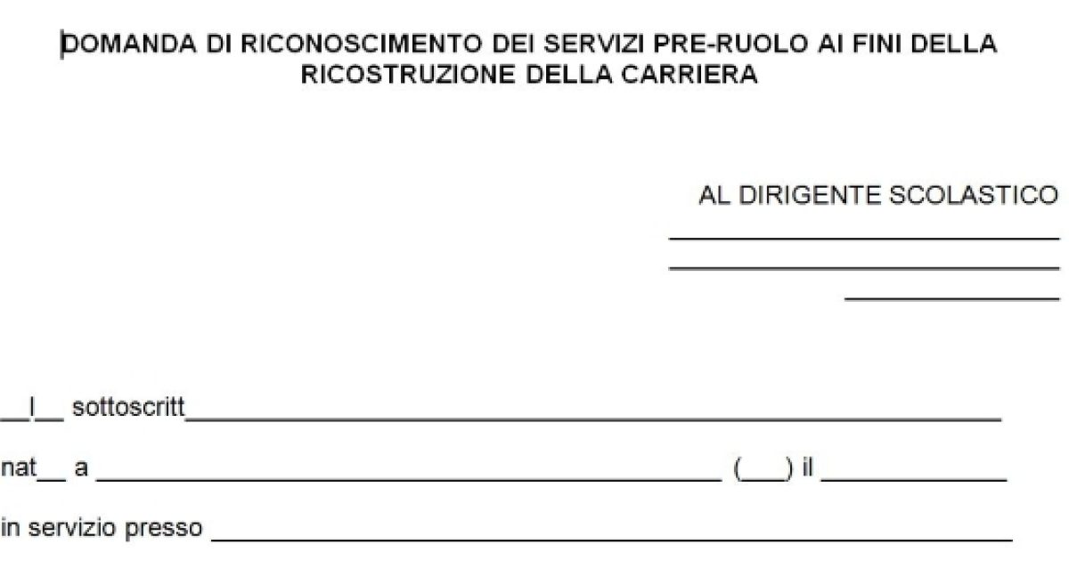 Ricostruzione Di Carriera Cosa Si Deve Dichiarare Nella Domanda