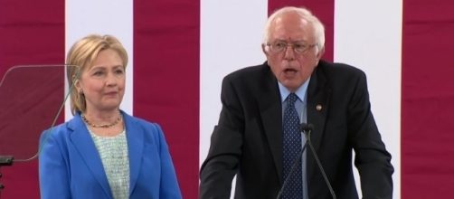 Bernie Sanders endorses Clinton after she makes concessions. YouTube (CSPAN-screencap)