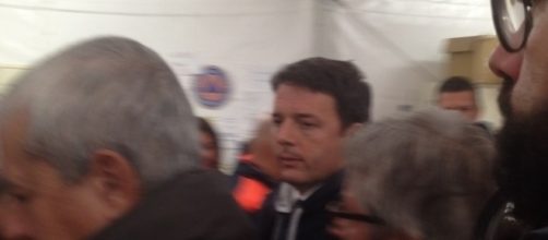 Il Presidente del Consiglio Matteo Renzi in visita al COC di Amatrice