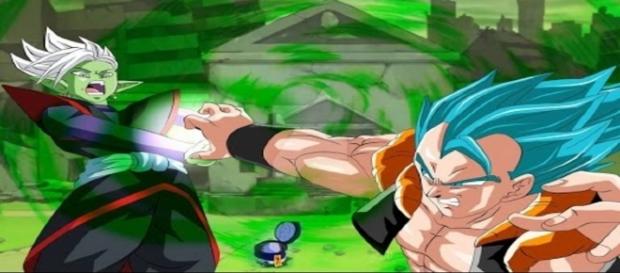 La fusión de Zamasu y Black VS Gogeta en un fan art La fusión de Zamasu y Black VS Gogeta en un fan art