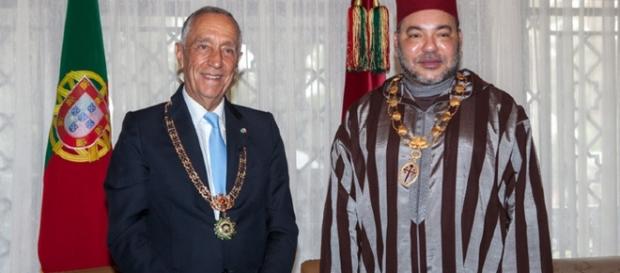 Marcelo surge na imagem ao lado de Mohammed VI Marcelo surge na imagem ao lado de Mohammed VI