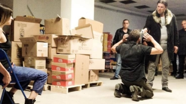 Karim Capuano sul set di Fratelli di Sangue