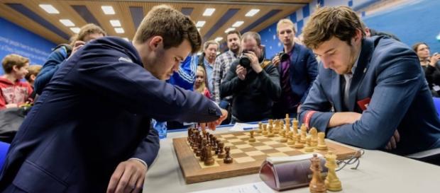 Werden an der Schachweltmeisterschaft gegeneinander antreten: Weltmeister Magnus Carlsen gegen Herausforderer Sergey Karjakin. Foto: chessclublive.com Werden an der Schachweltmeisterschaft gegeneinander antreten: Weltmeister Magnus Carlsen gegen Herausforderer Sergey Karjakin. Foto: chessclublive.com