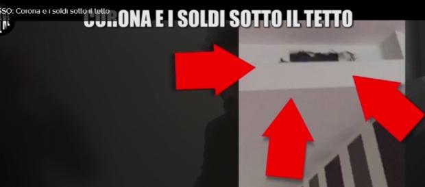 Il luogo dove sono stati trovati i soldi di Corona (fonte iene.mediaset.it) Il luogo dove sono stati trovati i soldi di Corona (fonte iene.mediaset.it)
