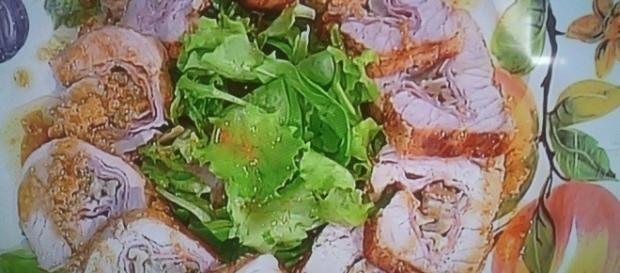 Rotolo di vitello alle noci e uva di Roberto Valbuzzi Rotolo di vitello alle noci e uva di Roberto Valbuzzi