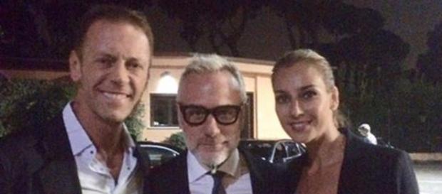 Gianluca Vacchi con Rocco Siffredi e la moglie dell'attore hard Gianluca Vacchi con Rocco Siffredi e la moglie dell'attore hard
