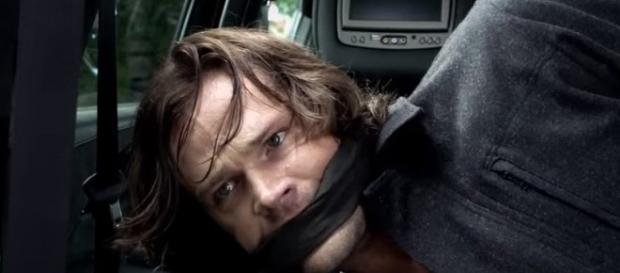 Sam kidnapped in 'Supernatural' - Image Via The CW YouTube Sam kidnapped in 'Supernatural' - Image Via The CW YouTube