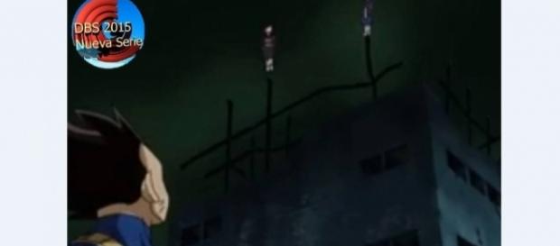 Vegeta observando a Black Goku y Zamasu Vegeta observando a Black Goku y Zamasu