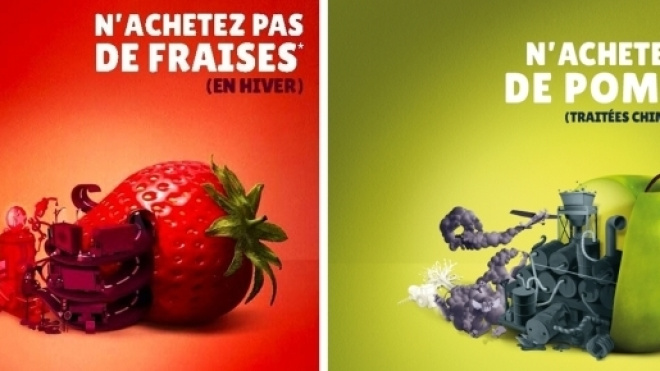 La campagne publicitaire de Biocoop signée Fred & Farid Paris, a valu à l'enseigne de produits bios une amende de 30.000€